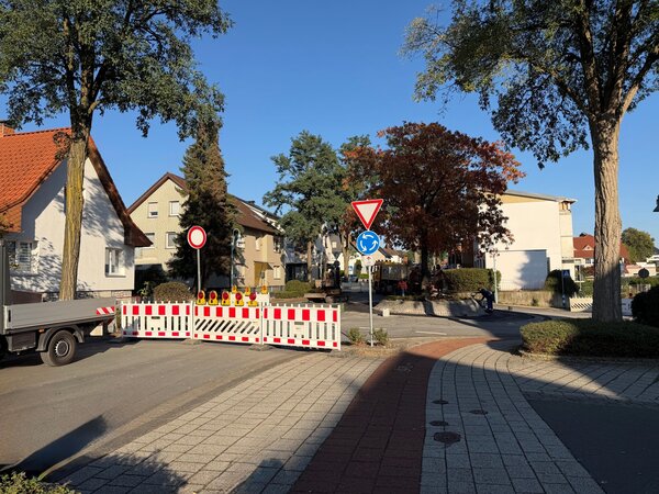 Baustelle am Kreisverkehr